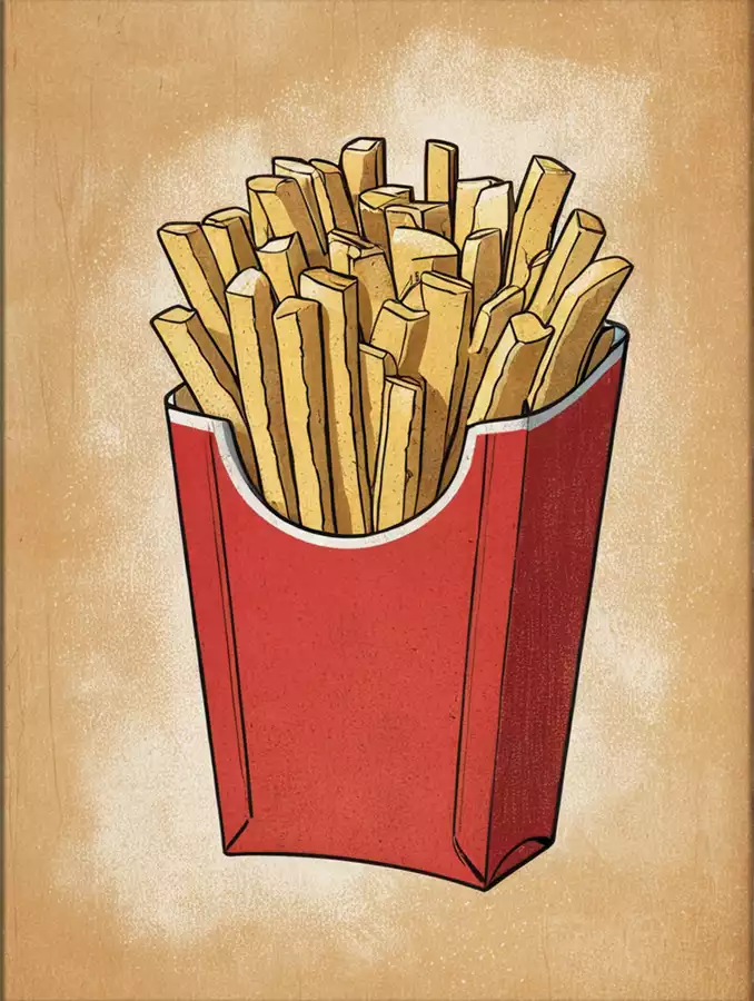 Nostalgia French Fries Canvas