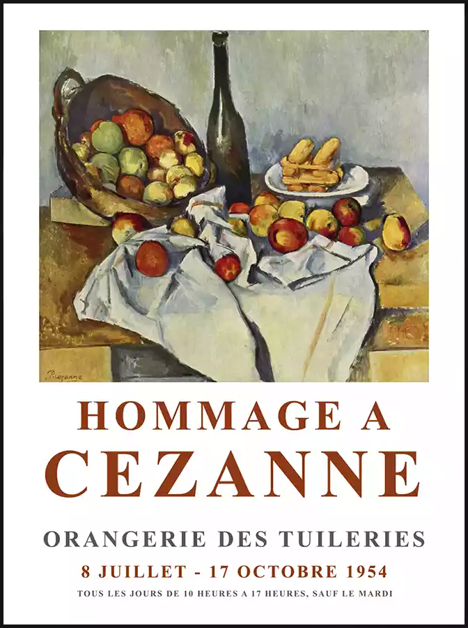 Cezanne - Canasta Manzanas Poster