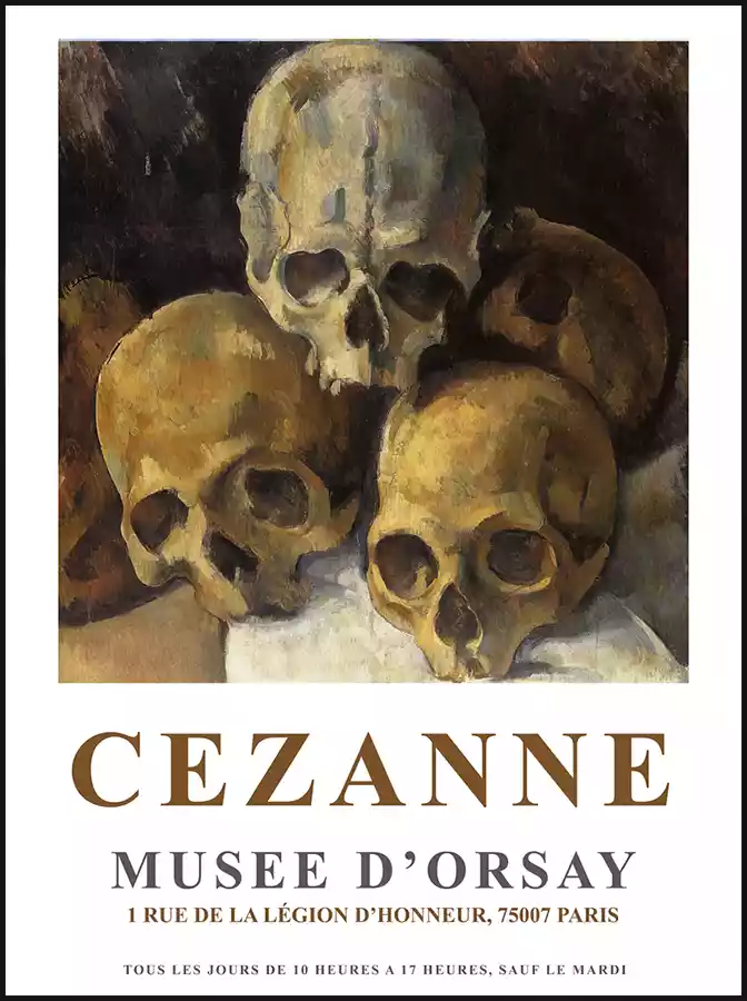 Cézanne - PirámiCráneos Poster